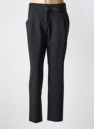 Pantalon chino închidere cu fermoar sub clapetă cu nasturi mărime normală negru O.K.S femeie