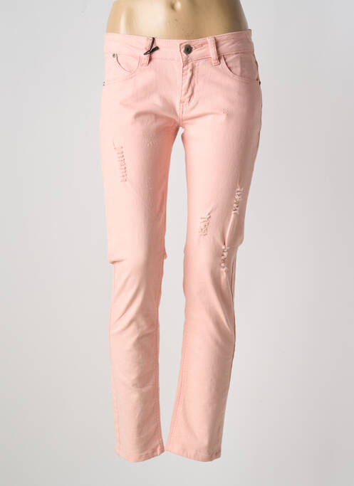 Blugi cu croială slim roz MONDAY femeie