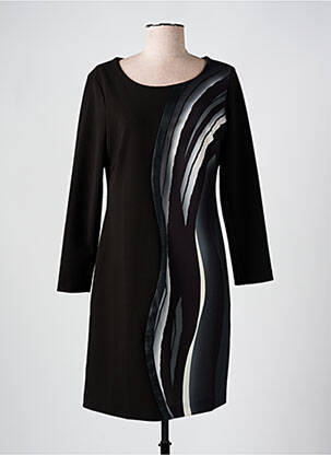 Rochie midi mâneci lungi mâneci lungi negru EVALINKA femeie
