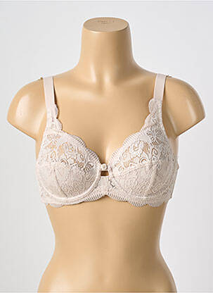 Sutien efect material satinat bej SUSA femeie