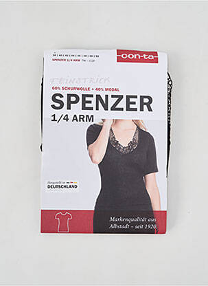 Top/caraco țesătură jersey negru CON-TA femeie
