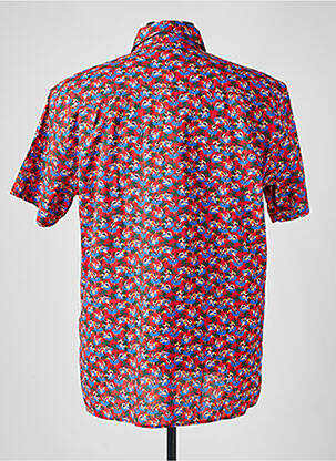 Cămașă cu mâneci scurte imprimeu tie and dye roșu SERGE BLANCO bărbat