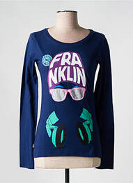 Tricou mâneci lungi mâneci lungi albastru FRANKLIN MARSHALL femme