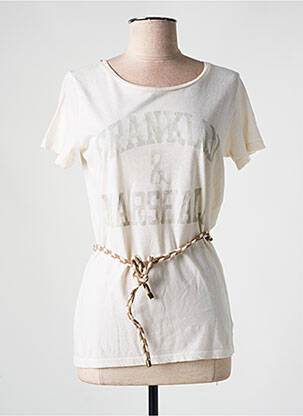 Tricou bej FRANKLIN MARSHALL femeie