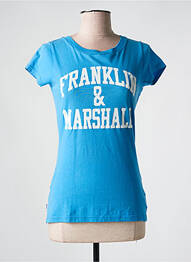 Tricou serigrafie mâneci scurte albastru FRANKLIN MARSHALL femme