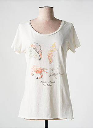 Tricou bej MAISON SCOTCH femeie