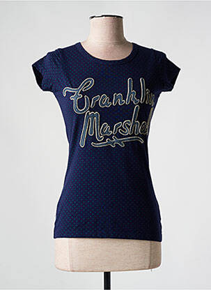 Tricou elasticitate mâneci scurte albastru FRANKLIN MARSHALL femeie