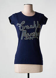 Tricou elasticitate mâneci scurte albastru FRANKLIN MARSHALL femme
