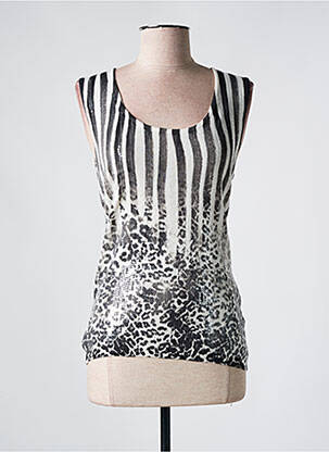 Pulover elasticitate fără mâneci negru GUESS femeie