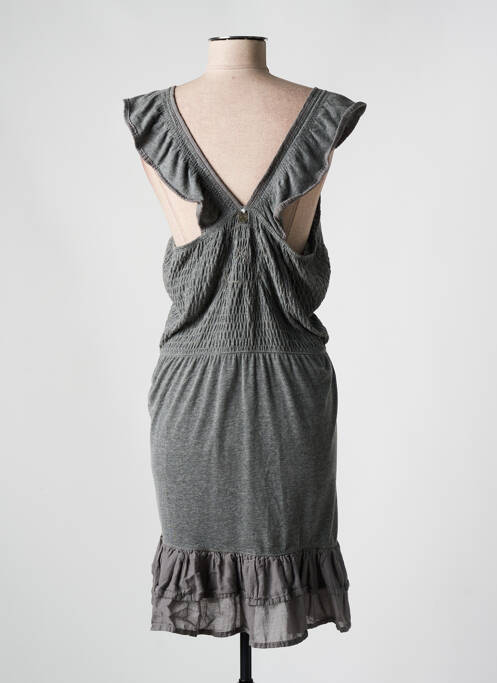 Rochie midi guler în v bretele subțiri gri SUPERDRY femme