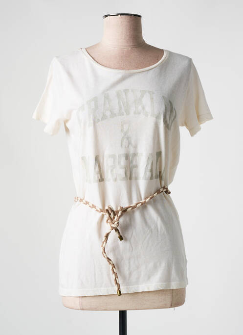 Tricou bej FRANKLIN MARSHALL femeie