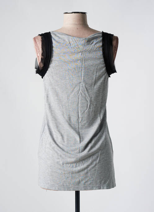 Maiou guler în v fără mâneci gri SALSA femme