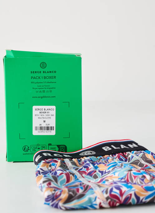 Boxer alb SERGE BLANCO bărbat