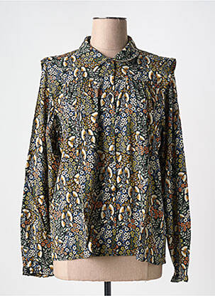 Cămașă imprimeu floral mâneci lungi negru GEISHA femeie
