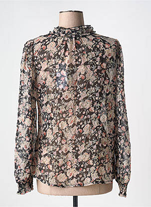 Cămașă imprimeu floral mâneci lungi negru CREAM femeie