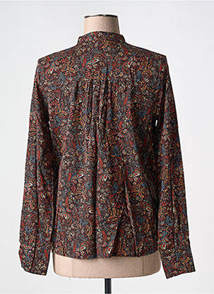 Bluză țesătură poplin mâneci lungi negru GEISHA femeie