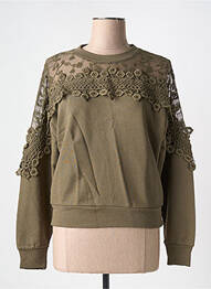Hanorac broderie mâneci lungi verde CREAM femme