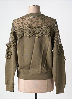 Hanorac broderie mâneci lungi verde CREAM femeie