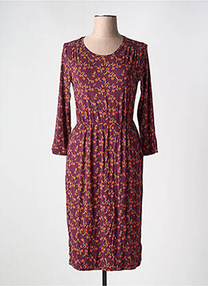 Rochie midi imprimeu floral mâneci lungi violet WHITE STUFF femeie