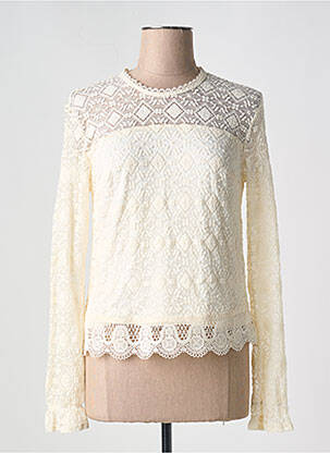 Tricou mâneci lungi mâneci lungi bej CREAM femeie