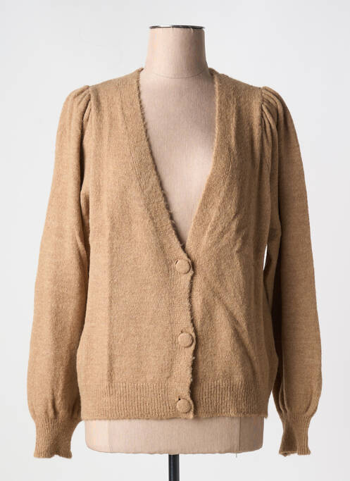 Vestă cu mâneci lungi maro GEISHA femeie