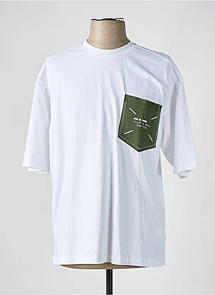 Tricou croială dreaptă mâneci scurte alb IMPERIAL bărbat