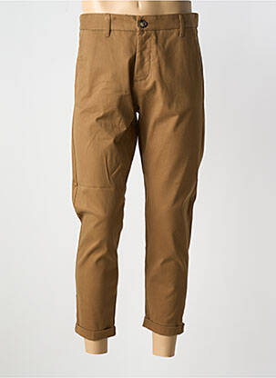 Pantalon chino țesătură poplin mărime normală maro IMPERIAL bărbat