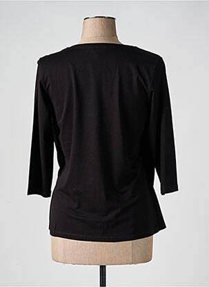 Top țesătură jersey mâneci 3/4 negru LEBEK femeie