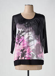 Tricou mâneci 3/4 mâneci 3/4 negru FRANK WALDER femme