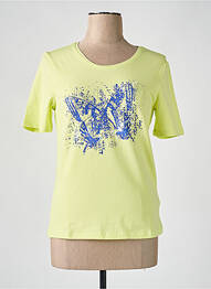 Tricou serigrafie cu strasuri mâneci scurte verde BARBARA LEBEK femeie