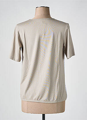 Tricou guler rotund mâneci scurte maro FRANK WALDER femeie