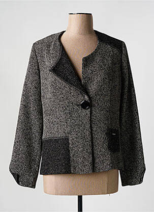 Jachete casual guler rotund gri LISA CHESNAY femeie