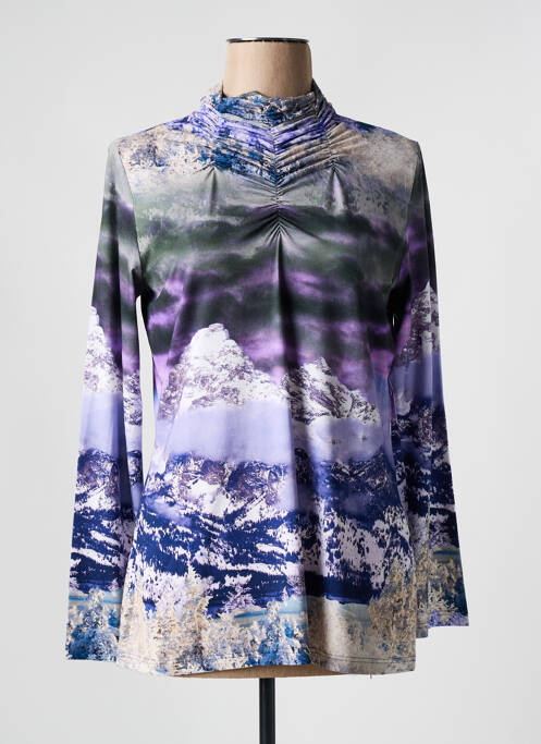 Pulover cu guler înalt violet FRANK WALDER femeie