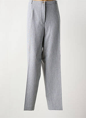 Pantalon drept talie cu cleme talie înaltă gri BRUNO SAINT HILAIRE femeie