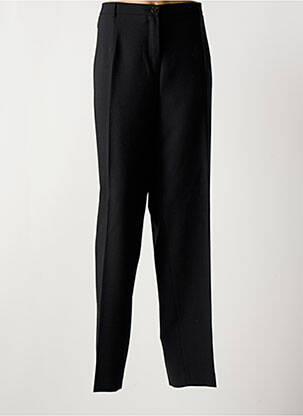 Pantalon drept țesătură crep talie înaltă negru BRUNO SAINT HILAIRE femeie