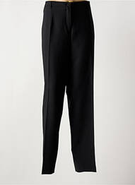 Pantalon drept țesătură crep talie înaltă negru BRUNO SAINT HILAIRE femme