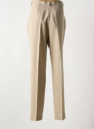 Pantalon drept talie cu cleme talie înaltă bej BRUNO SAINT HILAIRE femeie