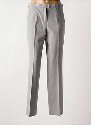 Pantalon drept talie cu cleme talie înaltă gri LUCIA femeie