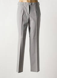Pantalon drept talie cu cleme talie înaltă gri LUCIA femme