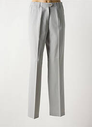 Pantalon drept țesătură crep talie înaltă gri LUCIA femme