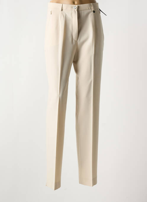 Pantalon slim bej BRUNO SAINT HILAIRE femeie