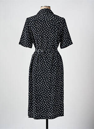 Rochie midi țesătură crep mâneci scurte negru MARCELLE GRIFFON femeie
