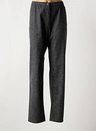 Pantalon drept închidere cu fermoar sub clapetă cu nasturi gri KARTING femme