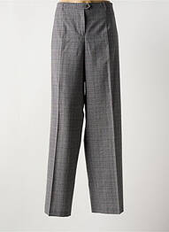 Pantalon drept închidere cu fermoar sub clapetă cu nasturi gri LUCIA femme