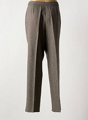 Pantalon drept talie elastică gri KARTING femeie