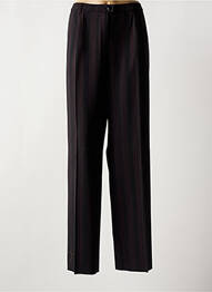 Pantalon drept închidere cu fermoar sub clapetă cu nasturi negru KARTING femme