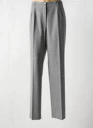 Pantalon drept închidere cu fermoar sub clapetă cu nasturi gri SAINT HILAIRE femme