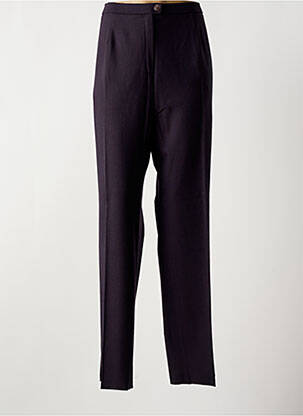 Pantalon drept închidere cu fermoar sub clapetă cu nasturi violet KARTING femeie
