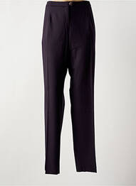 Pantalon drept închidere cu fermoar sub clapetă cu nasturi violet KARTING femme