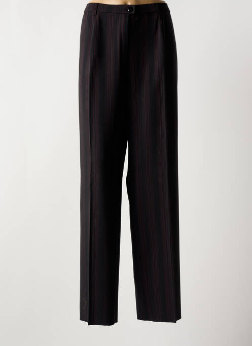 Pantalon drept închidere cu fermoar sub clapetă cu nasturi negru KARTING femme